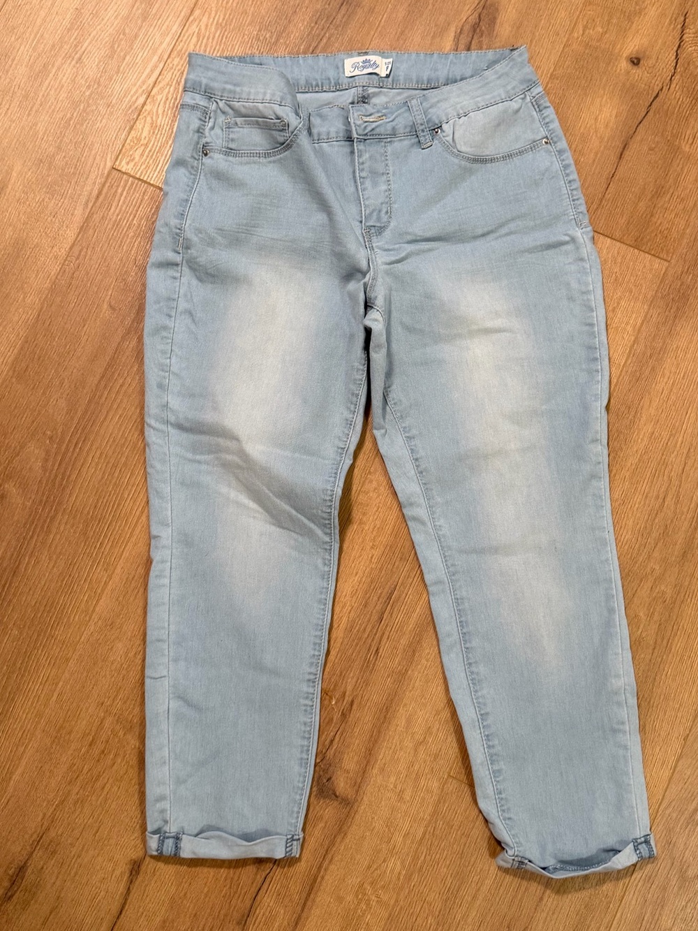 Royalty For Me Light Blue Cropped Stretch Jeans